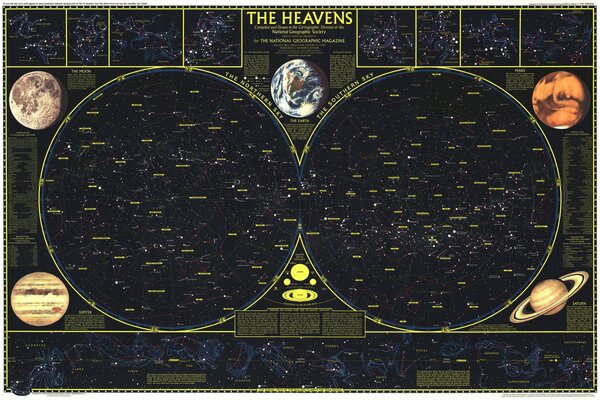 Numerous stars and beautiful constellations