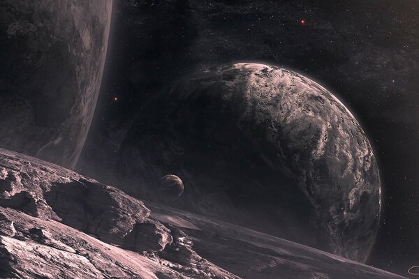 The cosmic landscape of the planet and satellites