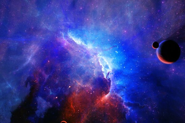 Interplanetarer Nebel, der Satelliten absorbiert