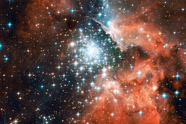 Millions of stars in galactic nebulae