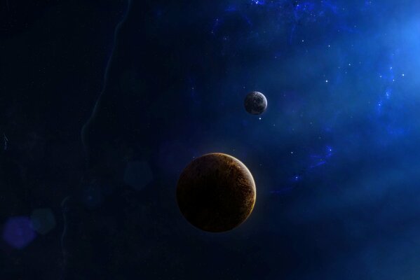 Immagine di pianeti nello spazio infinito