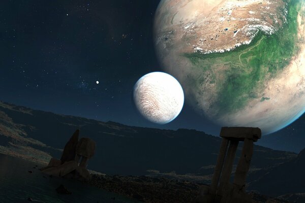 Die Ewigkeit des Kosmos vor dem Hintergrund der antiken Ruinen