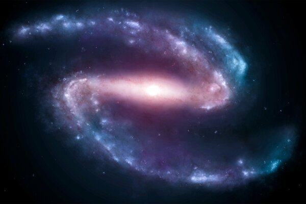 Beautiful green purple galaxy