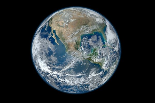 Planète Terre dans l espace noir