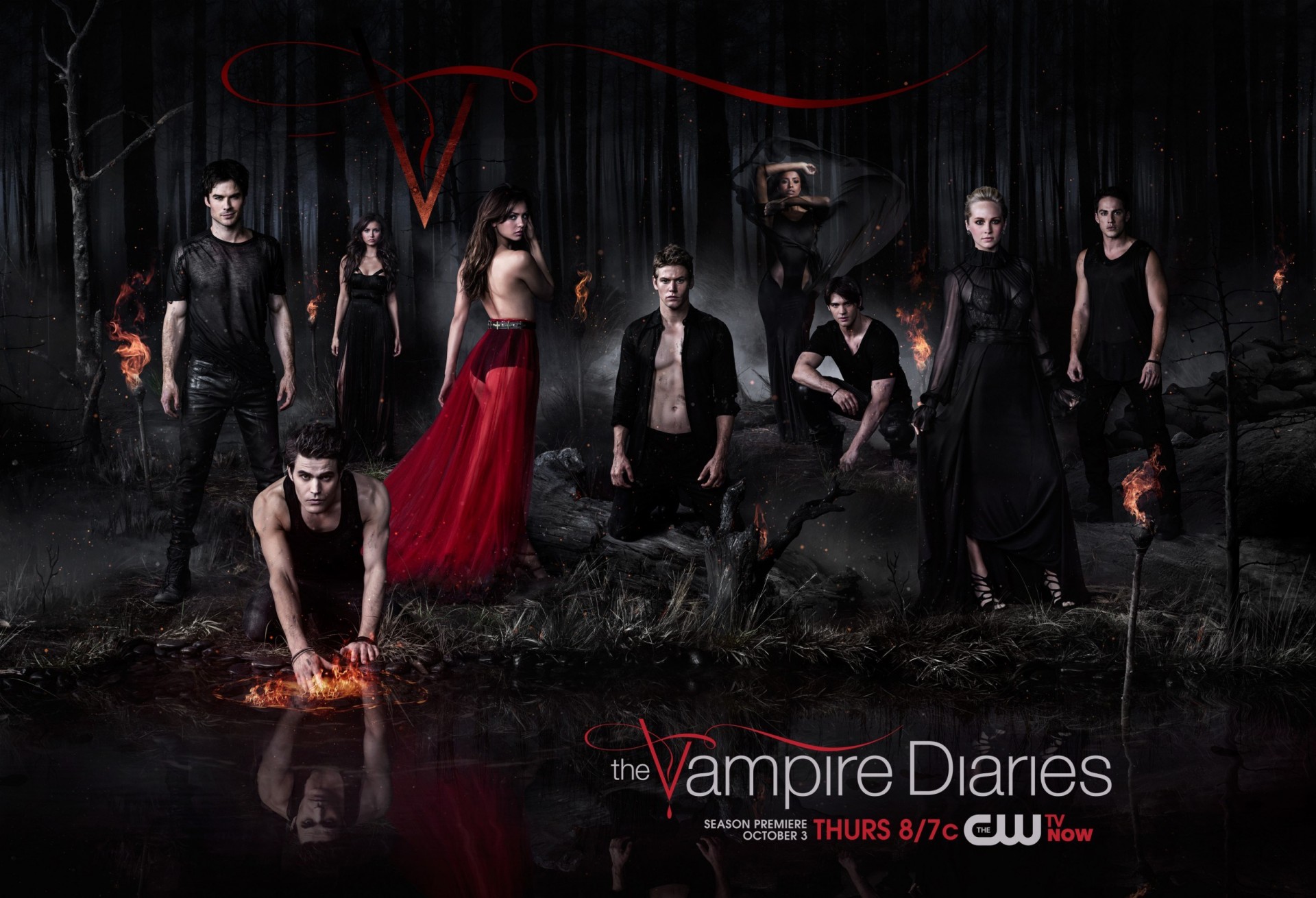 vampire diaries paul wesley elena gilbert nina dobrev stefan salvatore