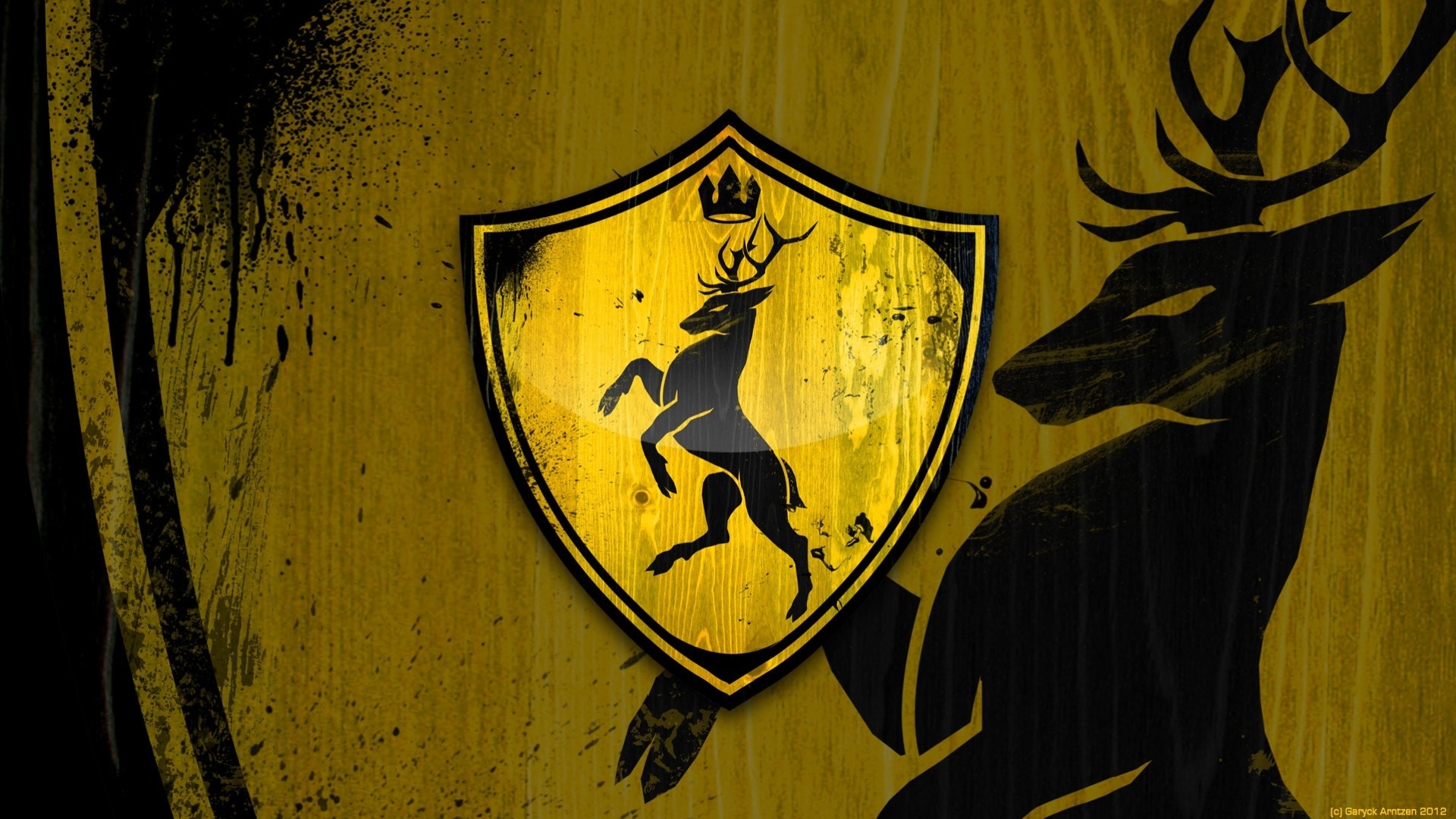 serie escudo de armas corona baratheon juego de tronos cuernos libro canción de hielo y fuego ciervo