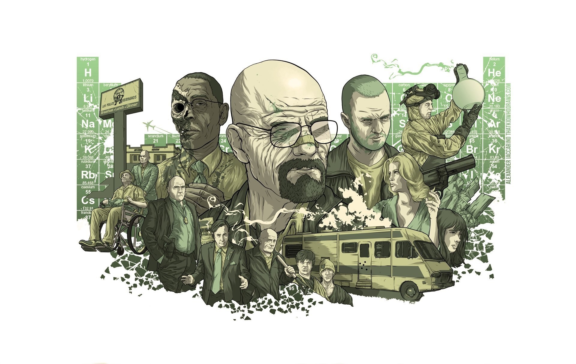 série dans tous les cas hiéroglyphes geisenberg walter white jesse pinkman méthamphétamine drogue tableau chimique