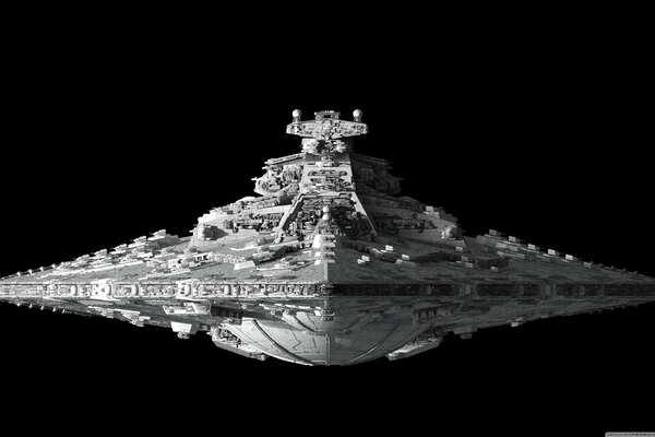 Destroyer De Star Wars sur fond noir