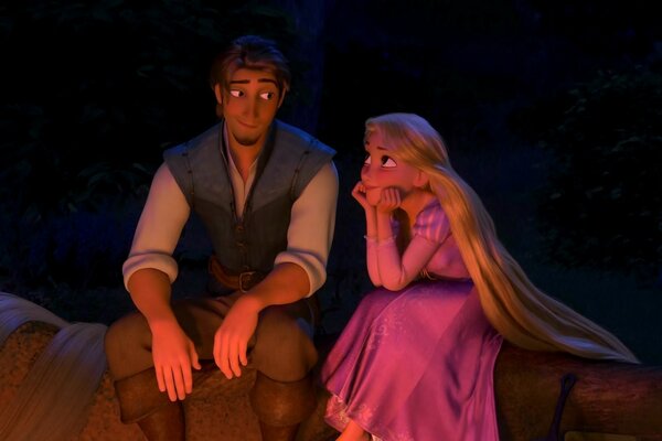 Rapunzel regarde Flynn Ryder