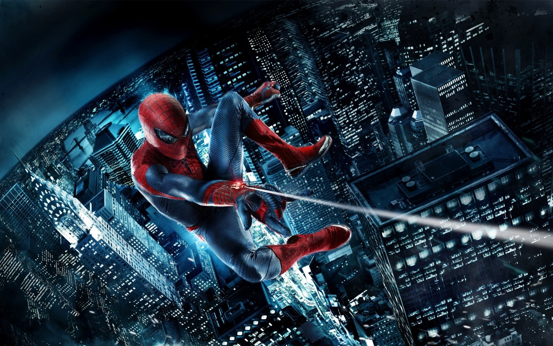 nacht wolkenkratzer erstaunlicher spiderman fliegen donatello spiderman