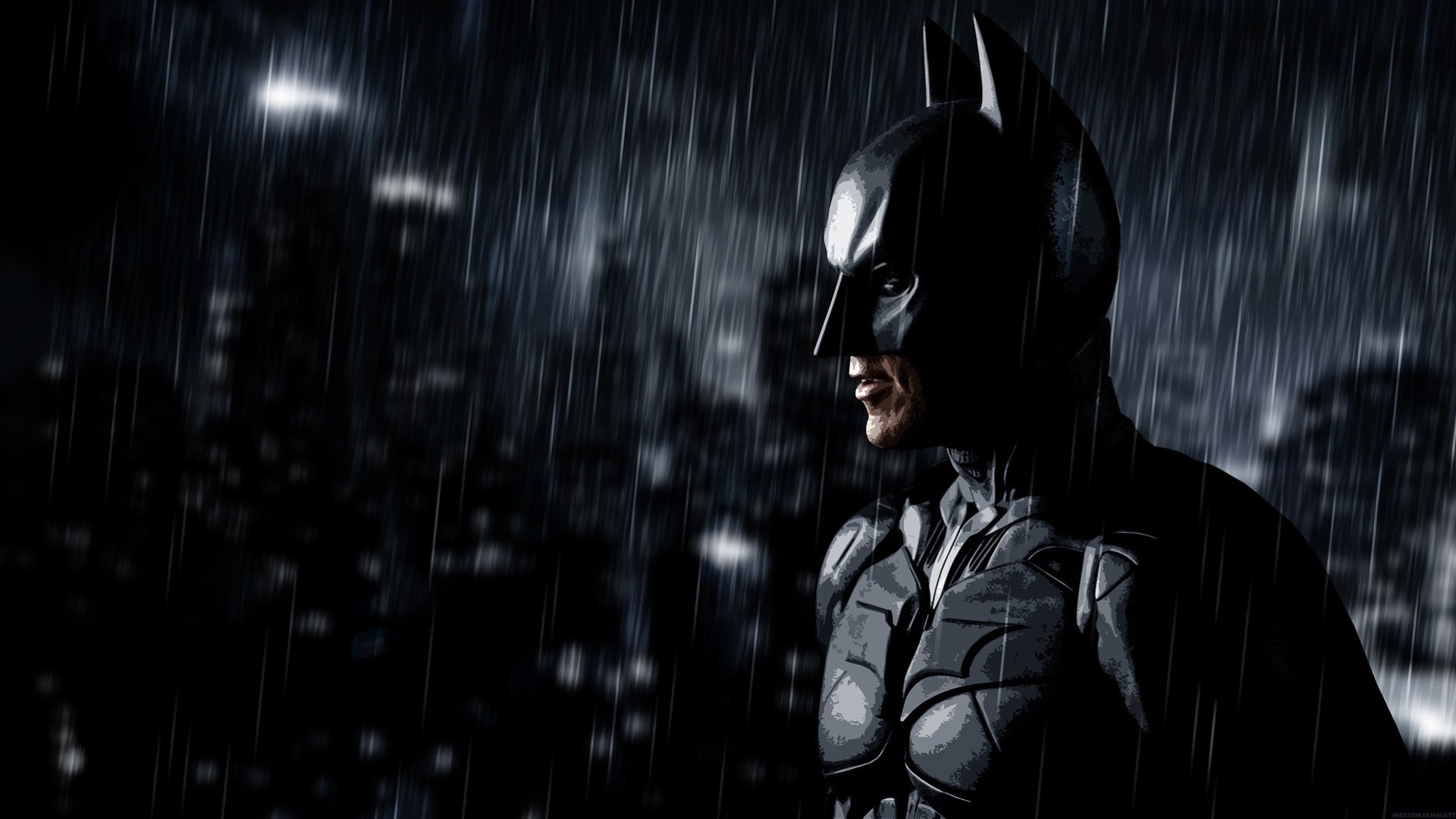 batman lluvia oscuro arte