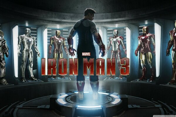 Image of superheroes from the movie iron Man three