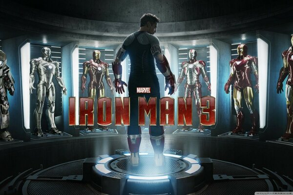 Imagen de los superhéroes de la película Iron Man Three