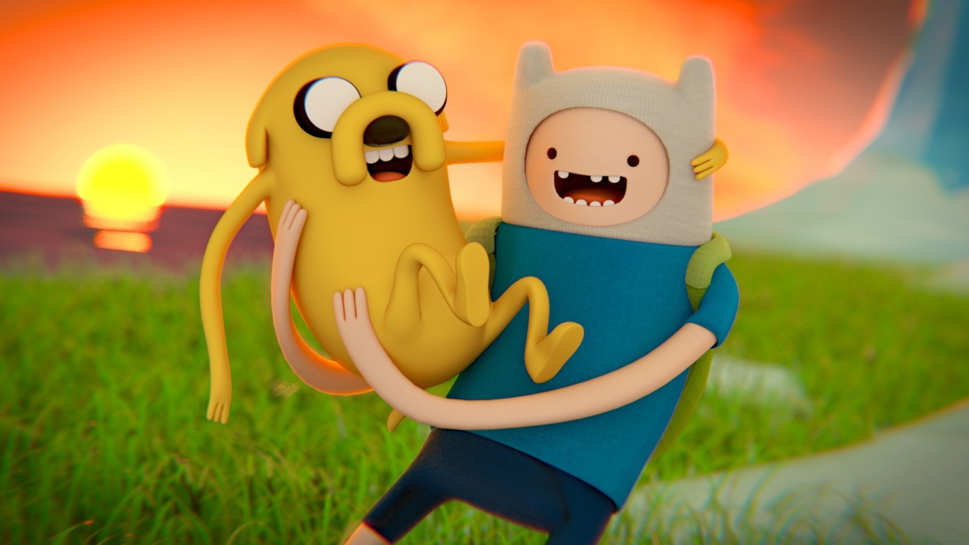 soleil art cartoon network finn animation garçon. chien dans temps d aventure jake fond d écran