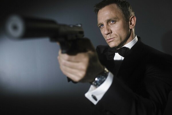 A picture of James Bond from the spy movie