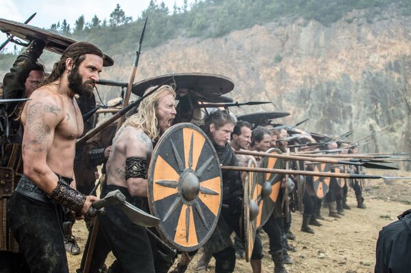 Fotograma de la película. Los vikingos y el mal