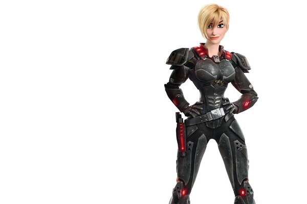 Blonde in armor from the movie Ralph