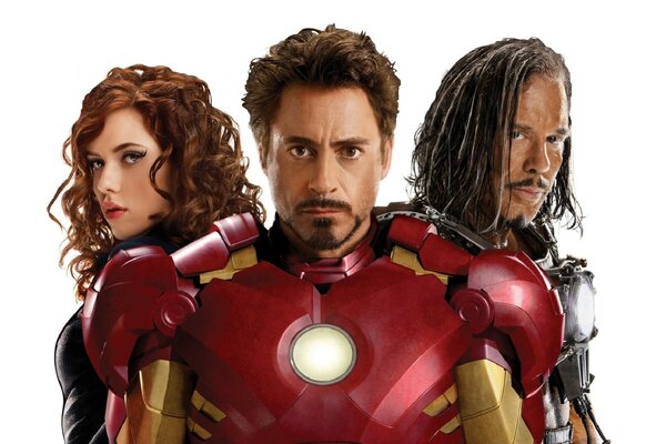 Iron Man et Scarlett Johansson