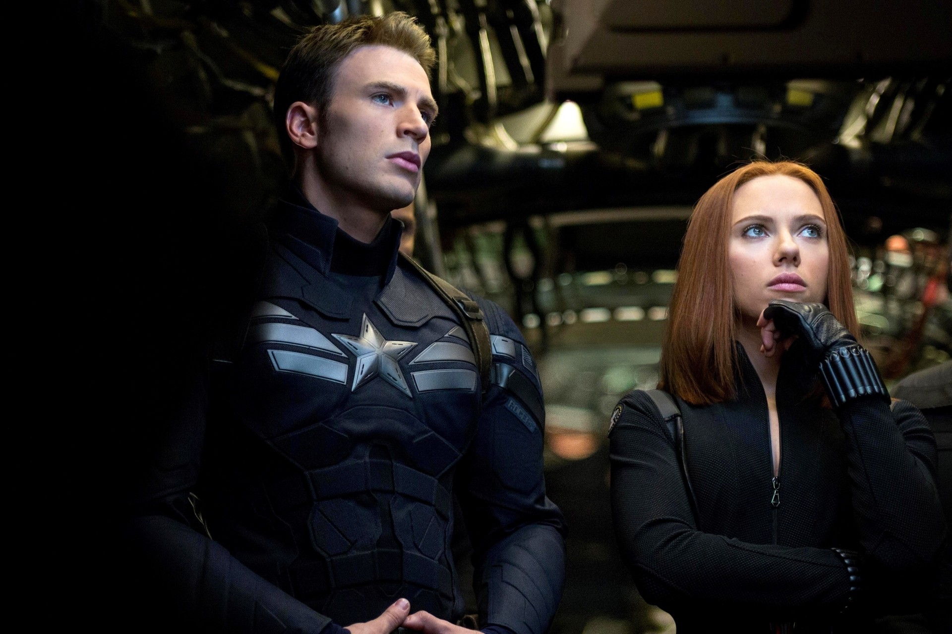 czarna wdowa kapitan ameryka scarlett johansson natasha romanoff steve rogers natasha romanoff chris evans kapitan ameryka: zimowy żołnierz marvel