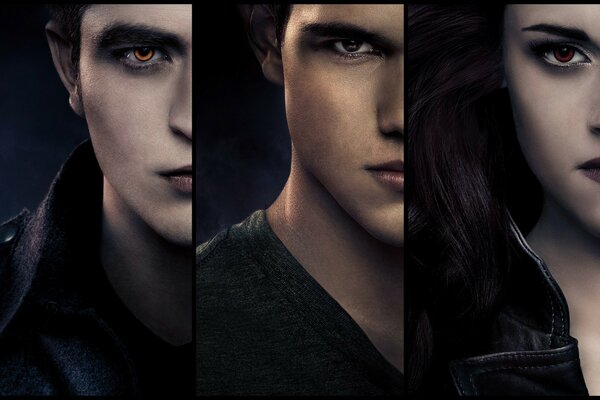 Bella Swan and Edward Cullen as vampires