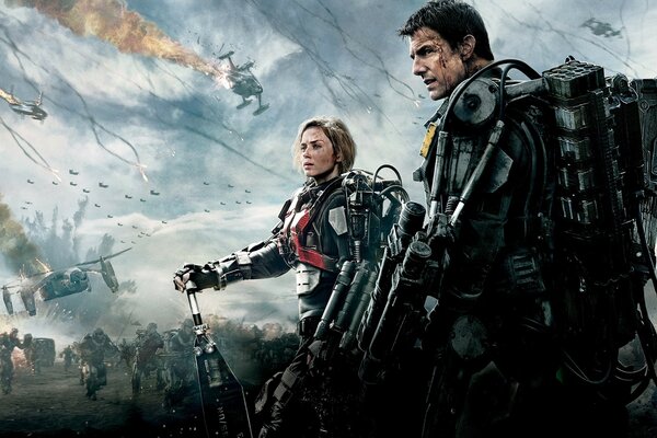 Ein Bild aus dem Film The Edge of the Future mit Tom Cruise und Emilia Blunt