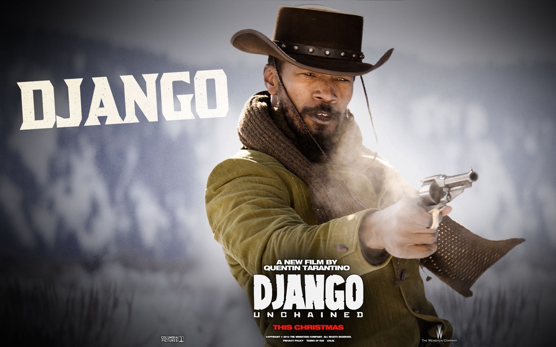 armi avventura lettering django unchained attori western jamie foxx