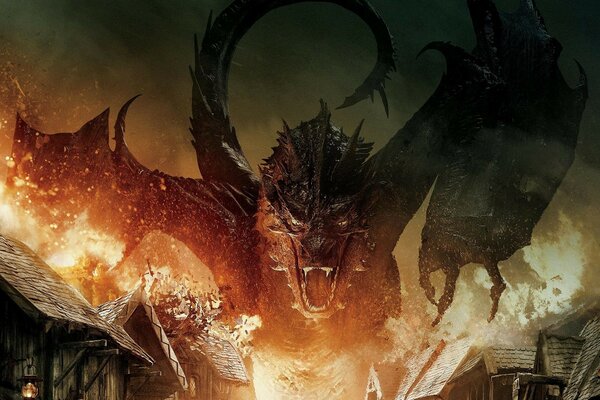 Le cadre du film le Hobbit la bataille avec le dragon 