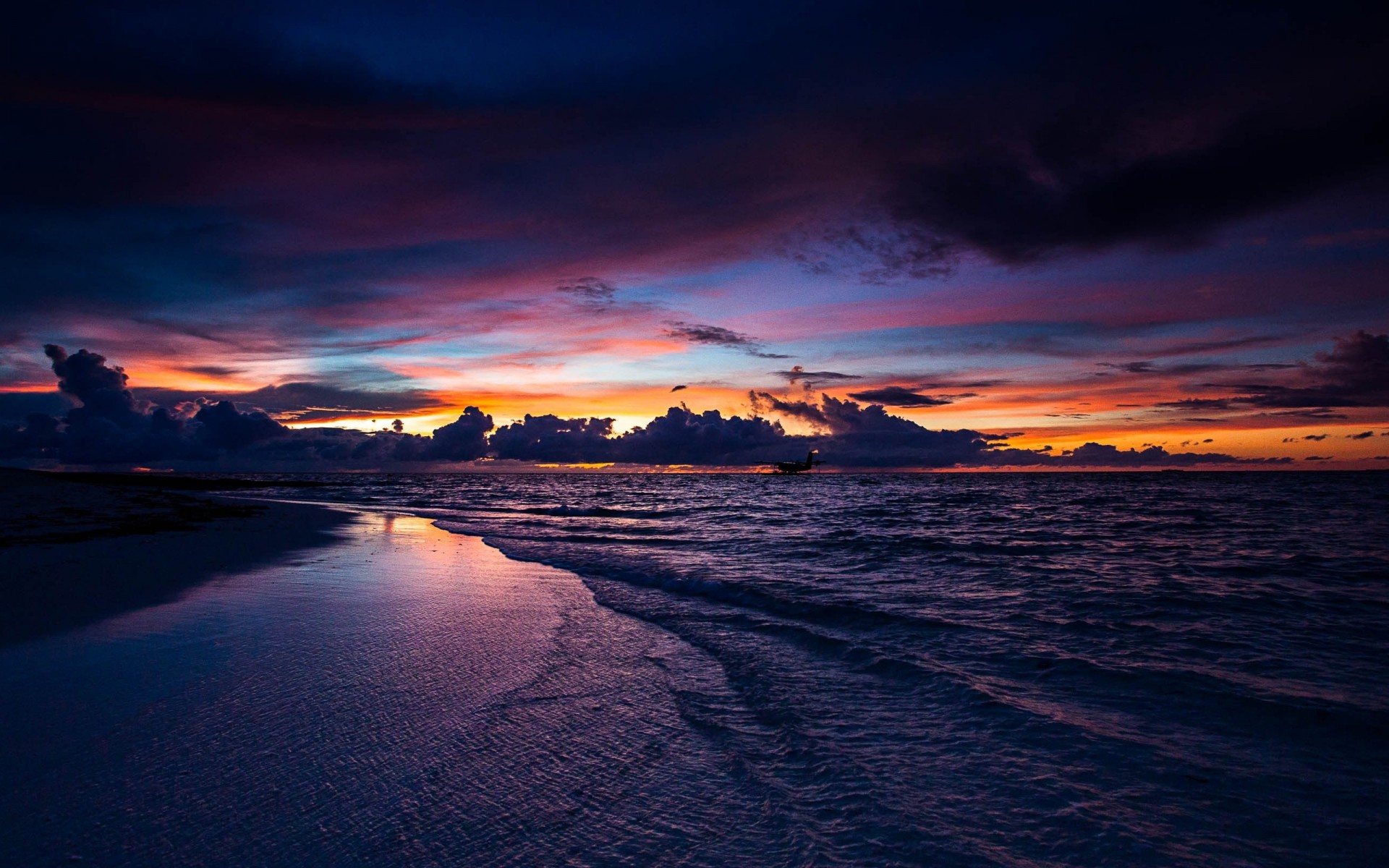 malediven strand meer sonnenuntergang natur