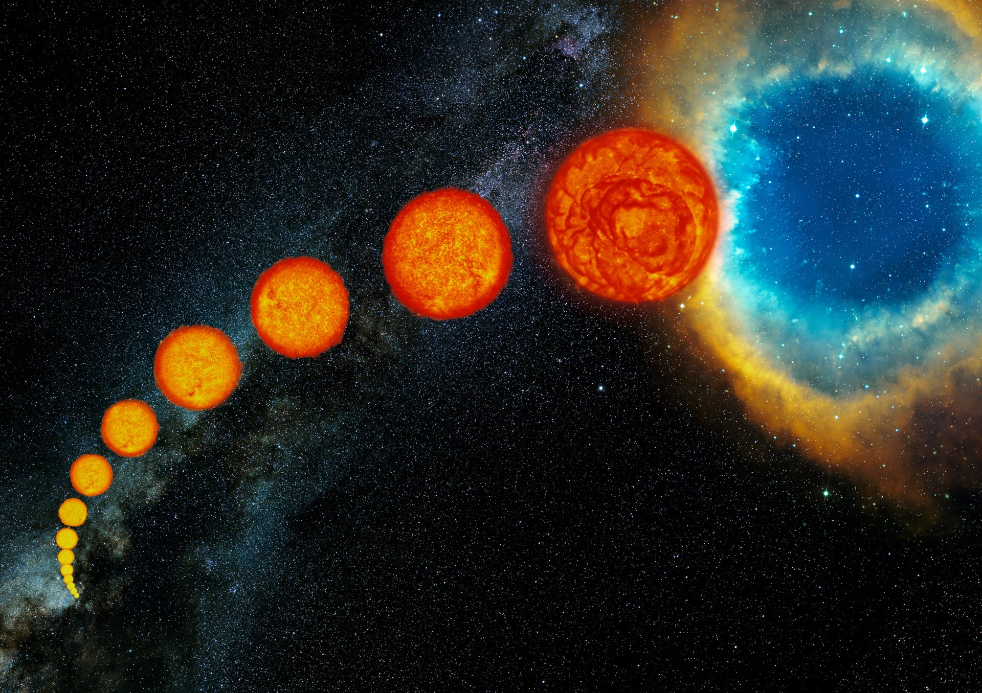 estrella sol planetario nebulosa