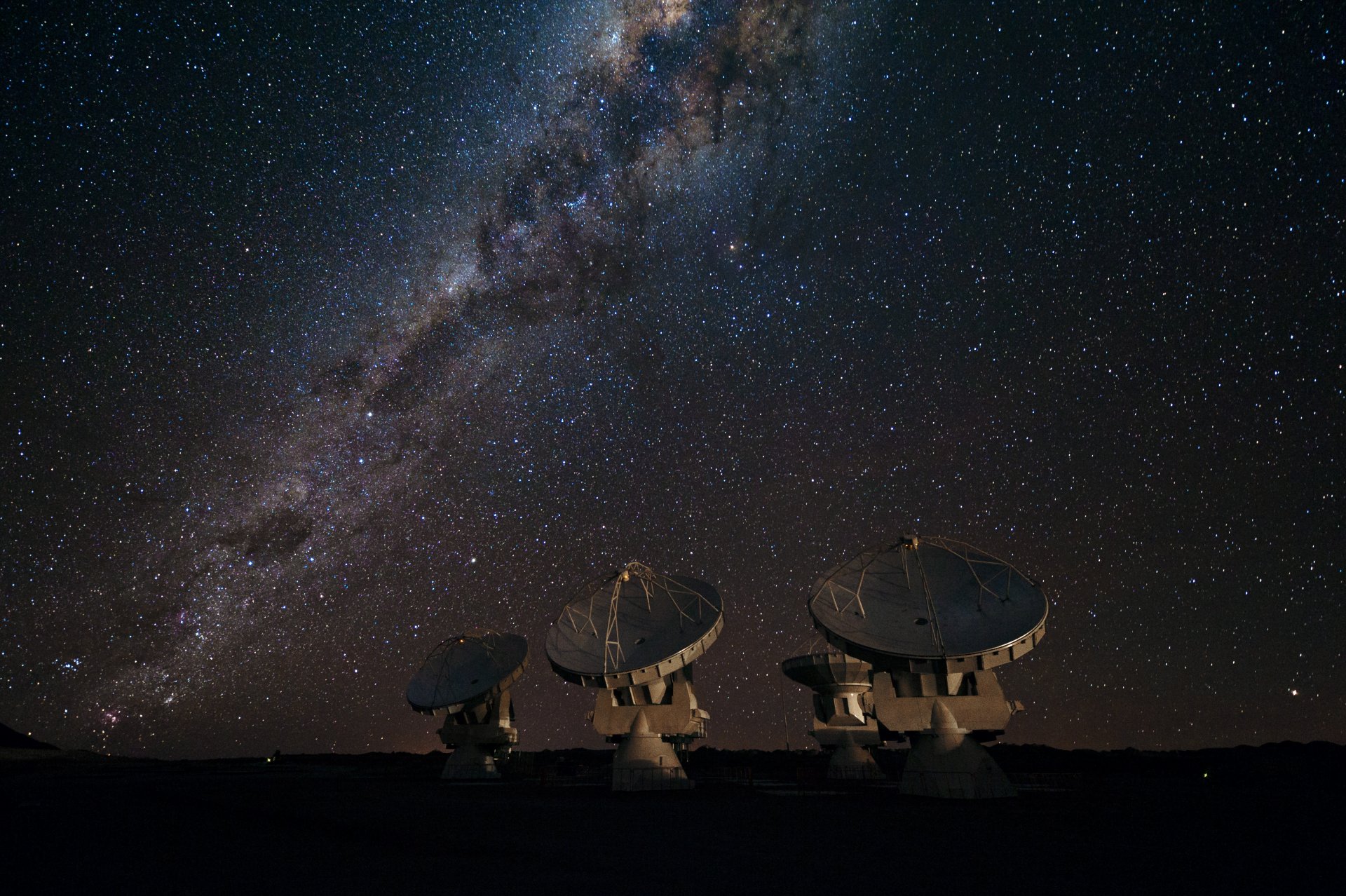 galaxie milchstraße sterne radioteleskop