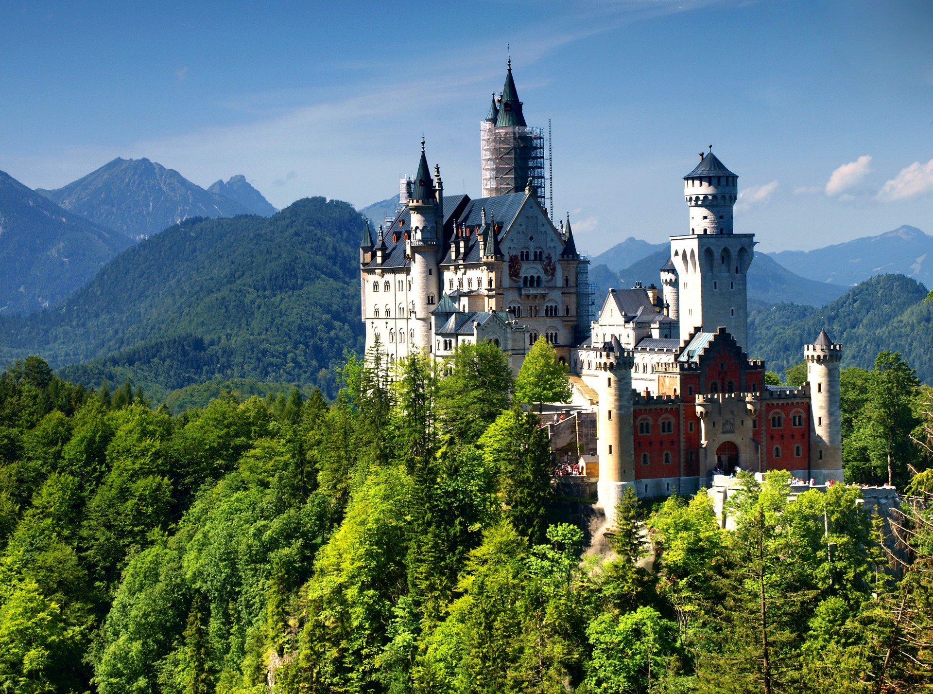 blocco baviera alpi montagna riparazione castello di neuschwanstein