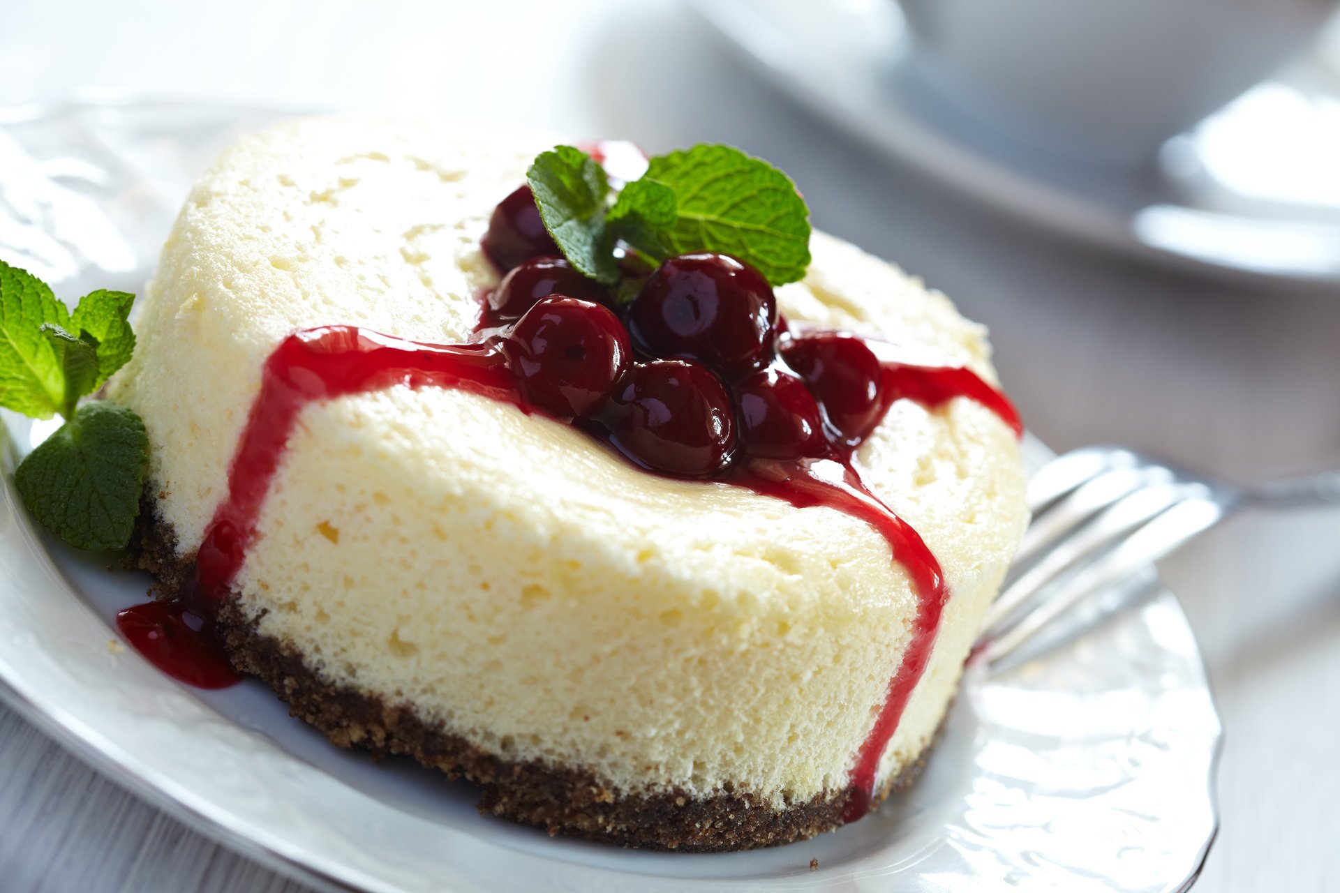 gâteau gâteau au fromage doux baies dessert cerise confiture