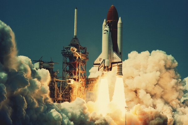 Challenger shuttle launches for space flight