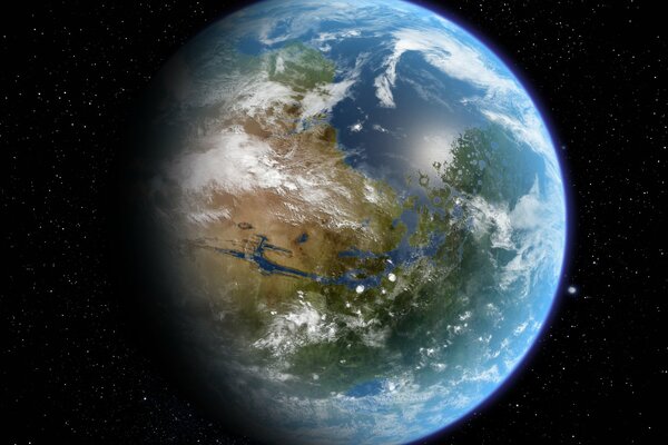 Vista del pianeta Terra dallo spazio