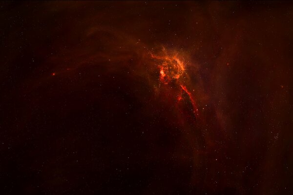 Il bagliore spettrale della nebulosa dello spazio esterno