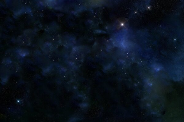 Стильное изображение туманностей, галактик и звезд