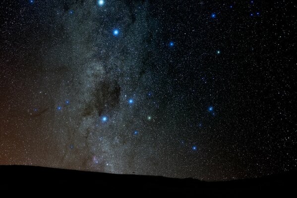 Vía láctea Cruz del sur, estrellas alfa y beta Centauri