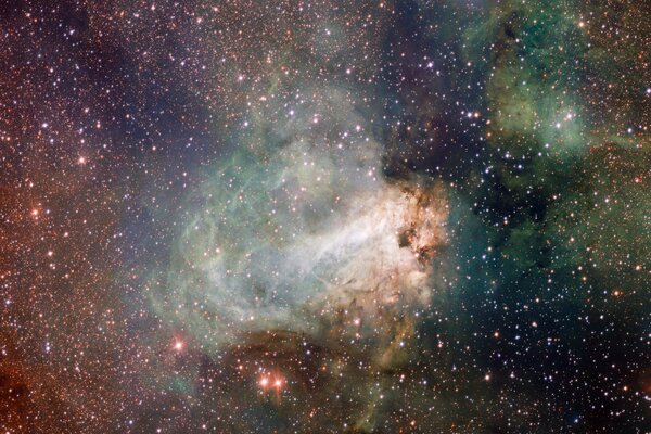 The constellation Sagittarius in the celestial nebula