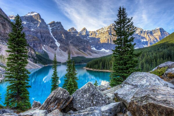 Fascinating landscape of mountain rocks