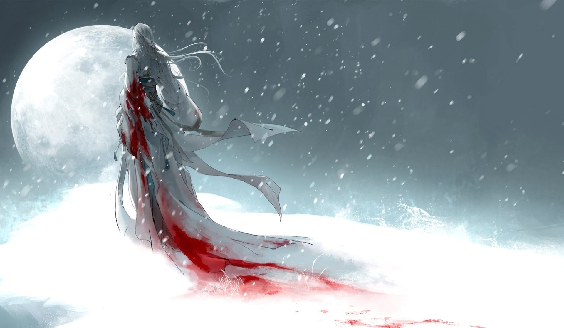 arte chica heise nieve luna sangre