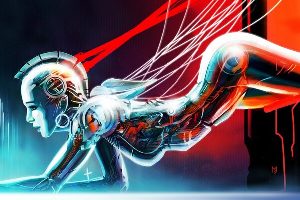 Бездушный киборг изображён как девушка робот