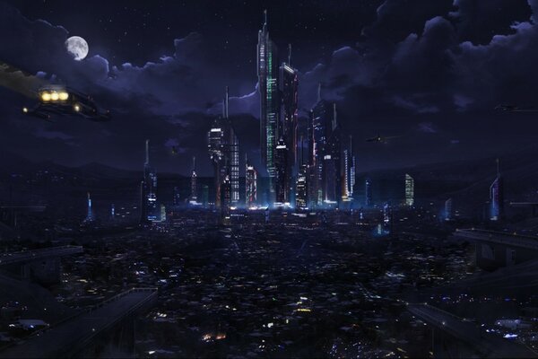 Techno City. La ville du futur. Fantaisie