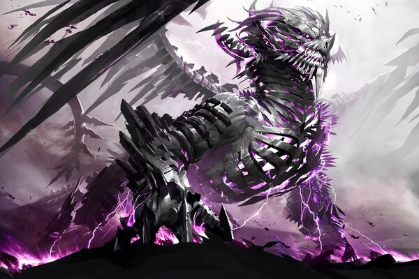 The Iron skeleton of the Dragon Monster