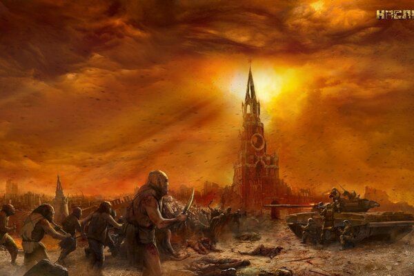 Post-Apocalipsis y devastación en el Kremlin de Moscú