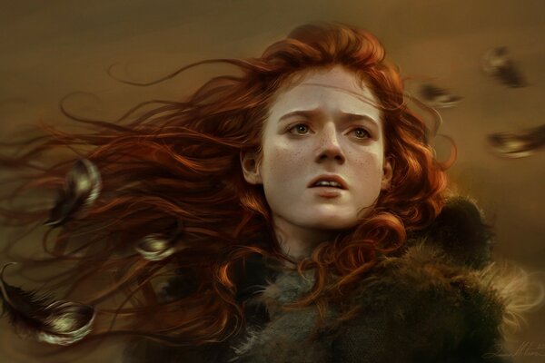 Desktop photo game of thrones redhead girl