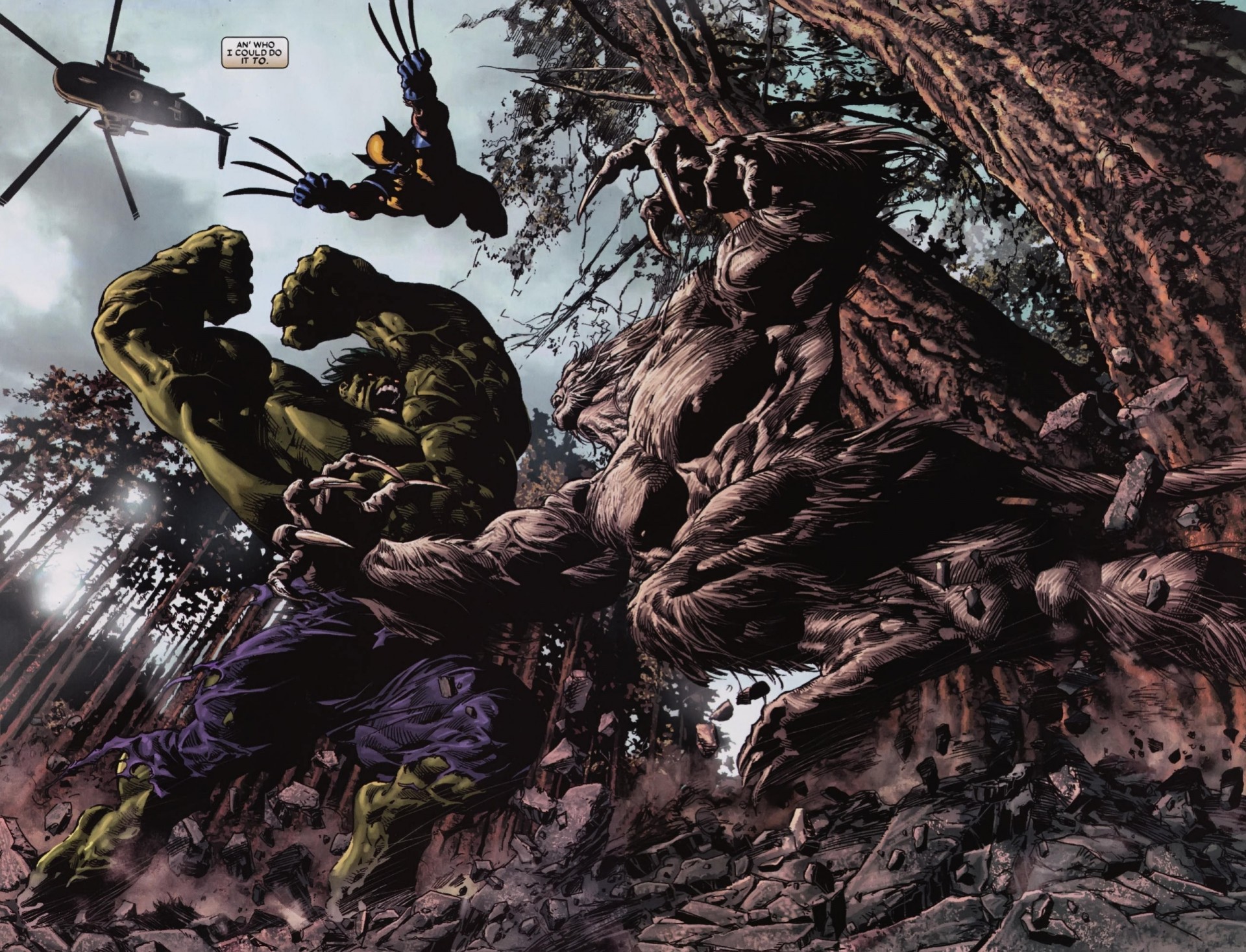 superhéroes hulk cómics wolverine batalla marvel