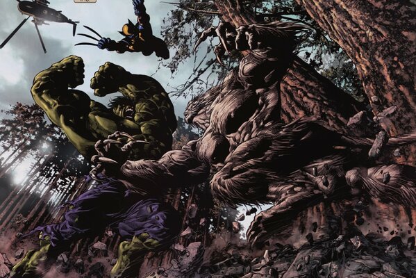 Marvel битва супер героев в комиксе