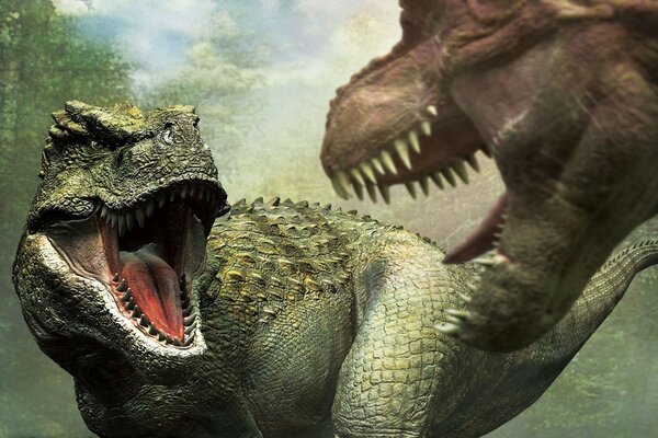 Batalla de dinosaurios depredadores