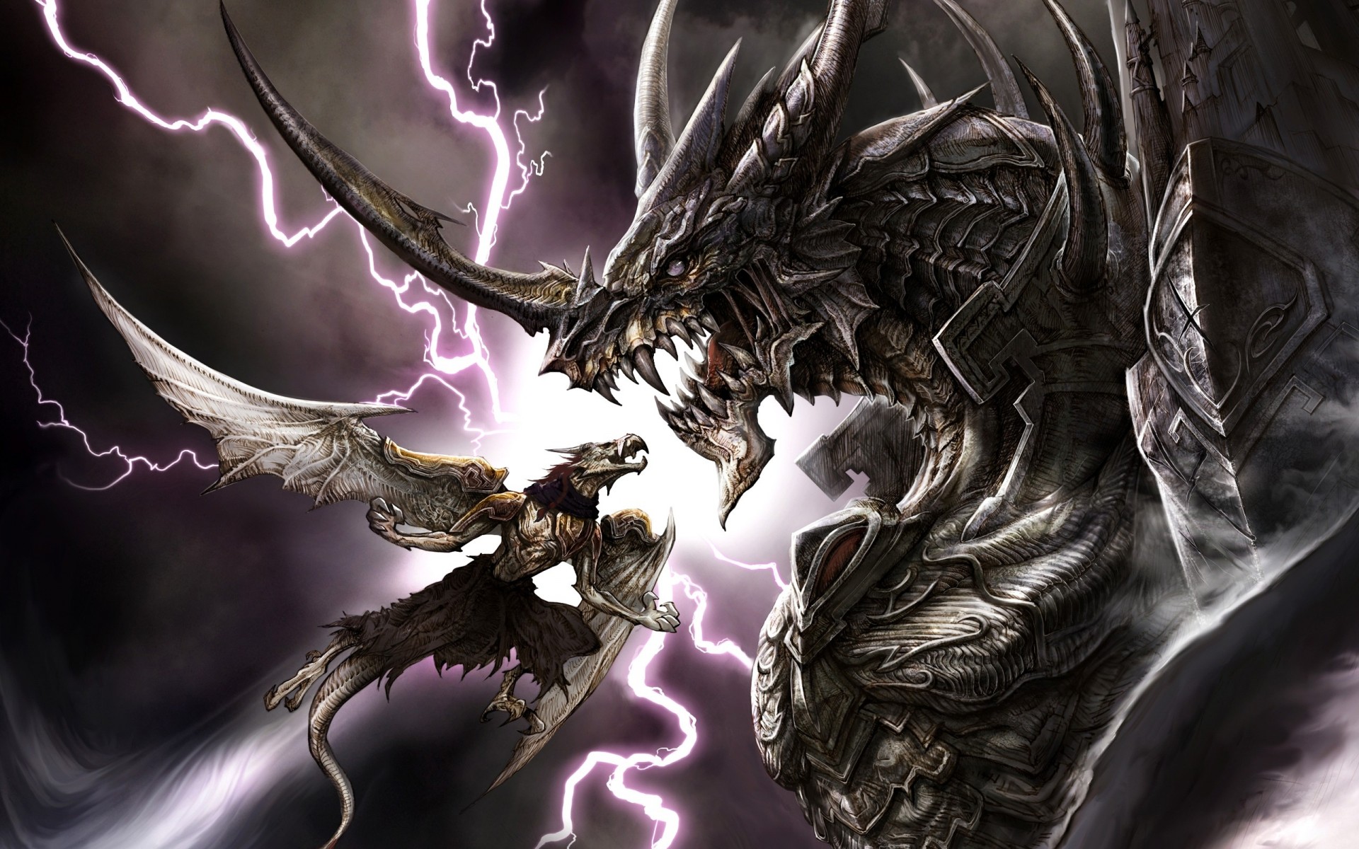 teeth dragon armour lightning