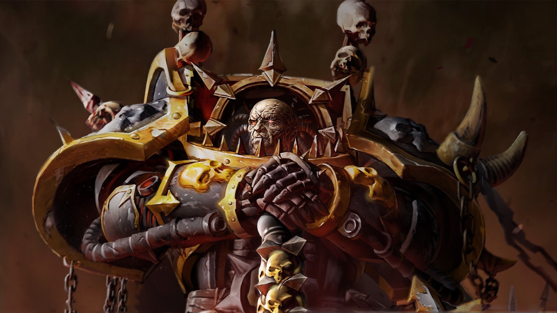 warhammer zbroja oczy chaos dowódca iskry